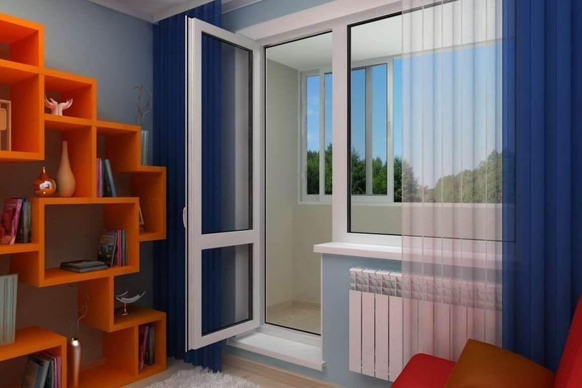 Окно с балконной дверью