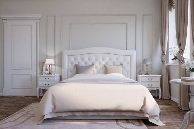 Спальня в стиле современная классика в пастельных тонах