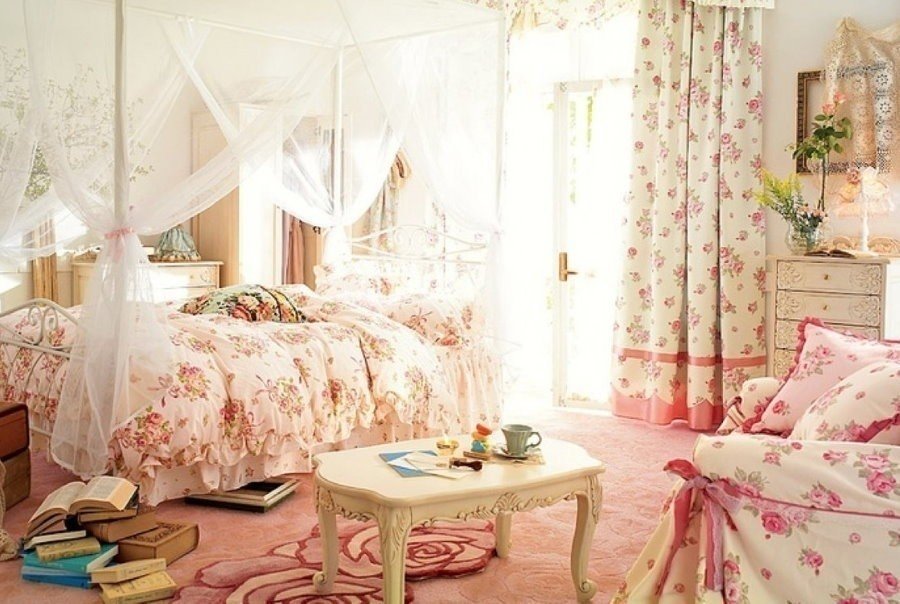 Спальня для девочки в стиле шебби шик