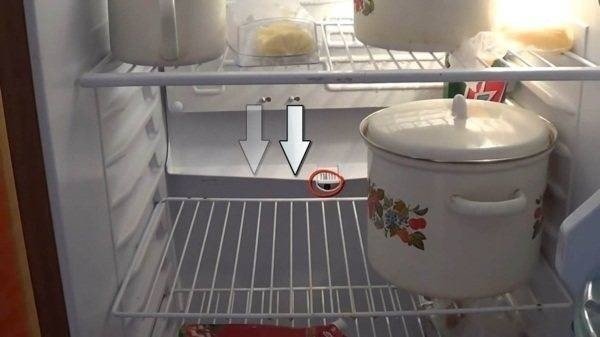 Холодильник атлант двухкамерный сливное отверстие
