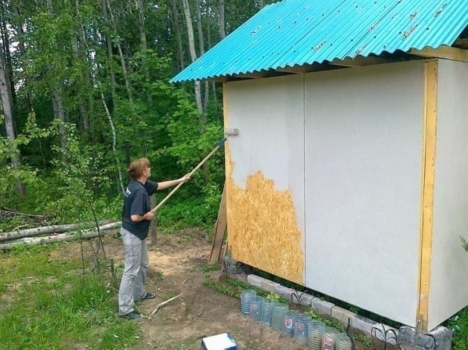 Покраска осб плиты снаружи