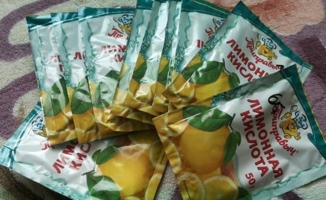 Лимонная кислота в пакетиках