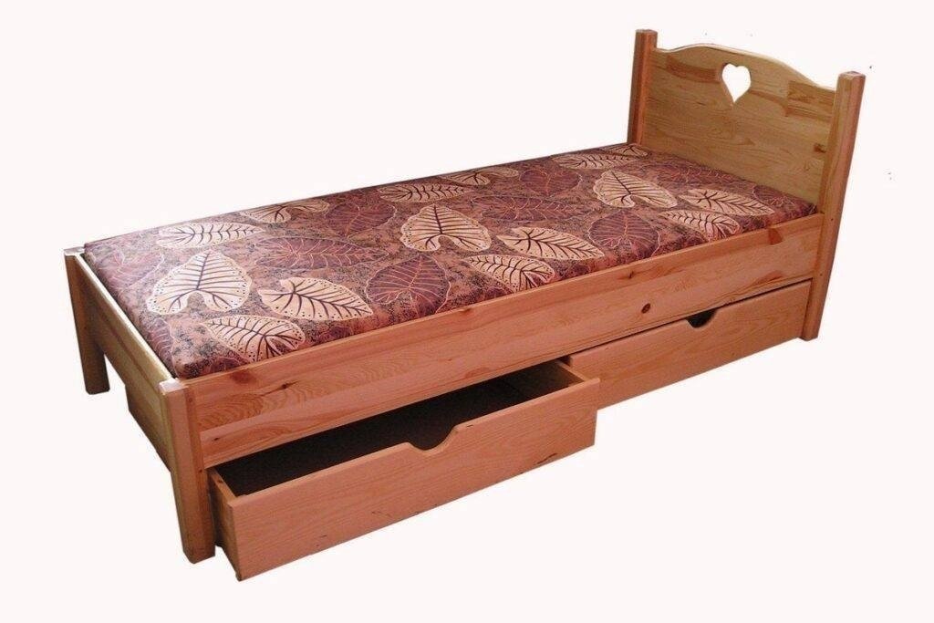 Односпальная кровать с ящиками