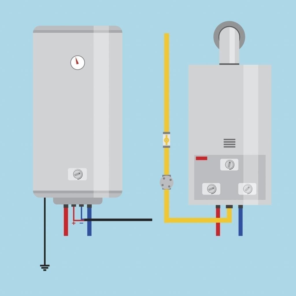 Схема подключения газового котла с электрическим бойлером
