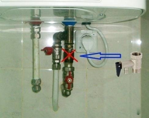 Предохранительный сливной клапан водонагревателя электролюкс