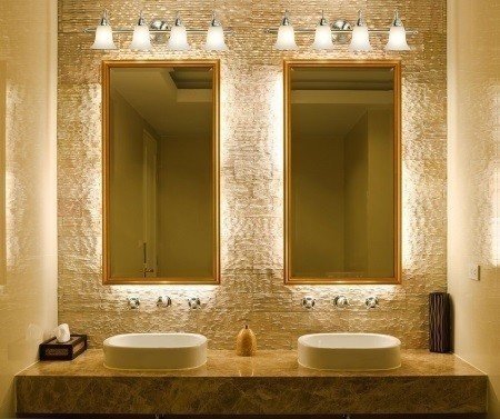 Декоративный камень в ванной комнате дизайн