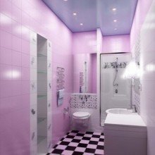 Красивые ванные комнаты в сиреневых оттенках