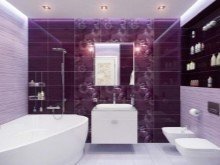 Темно фиолетовая ванная комната