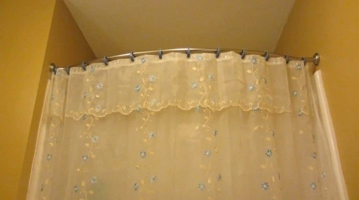 Полукруглая гардина для шторы в ванную