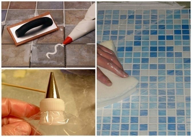 Инструмент для затирки швов плитки в ванной