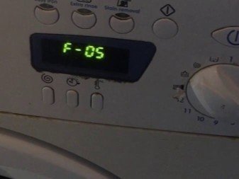 Ошибки стиральной машины индезит